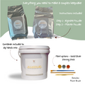 3D casting kit for couples includes alginate and plaster powders, tools, and instructions for keepsake making.