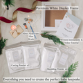 Made by Mindy DIY baby casting kit with white frame, moulding and casting powder, glue, paint, brush, and instructions – everything included